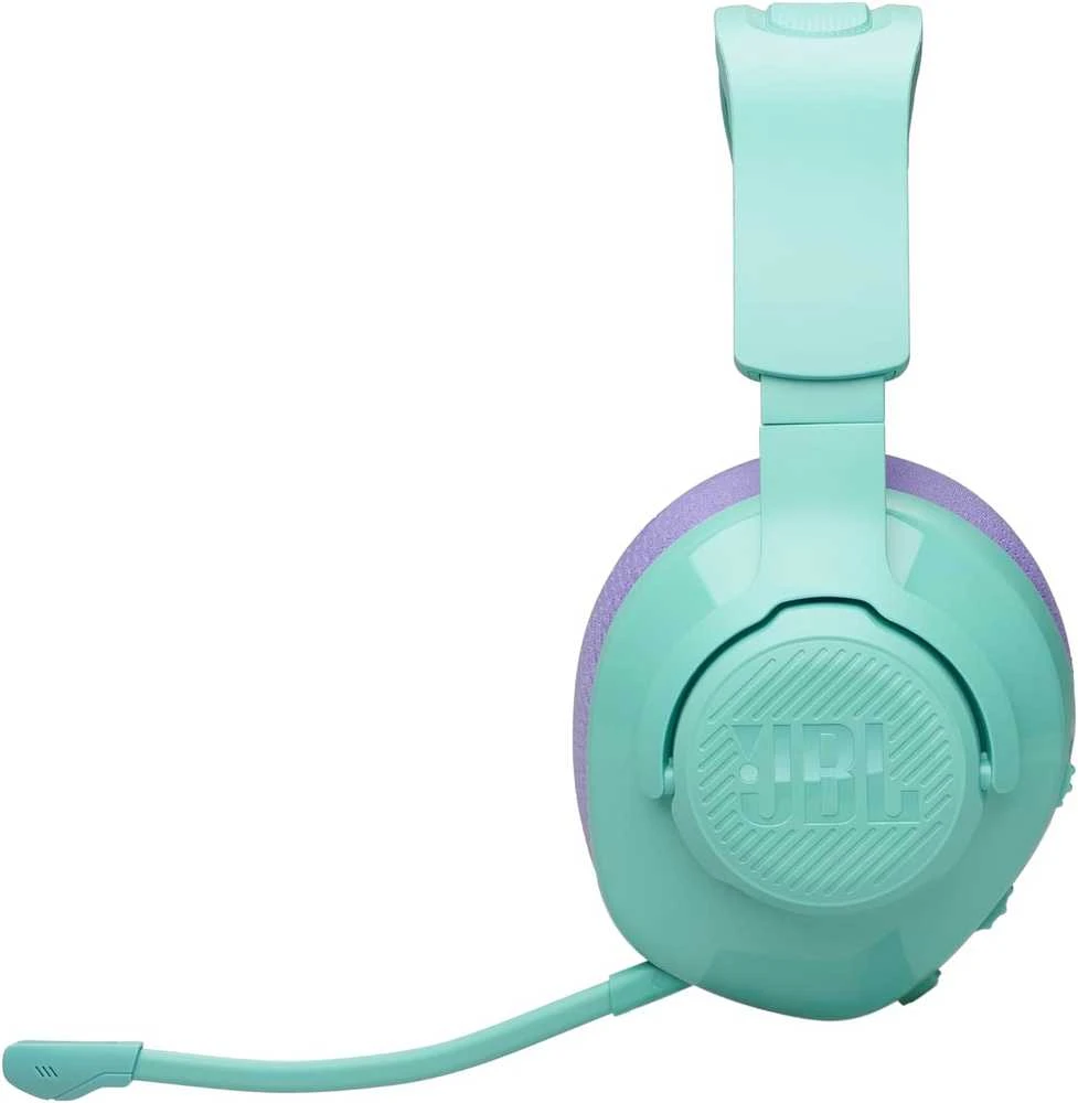 Belaidės ausinės JBL Quantum 360, melsvos/violetinės spalvos
