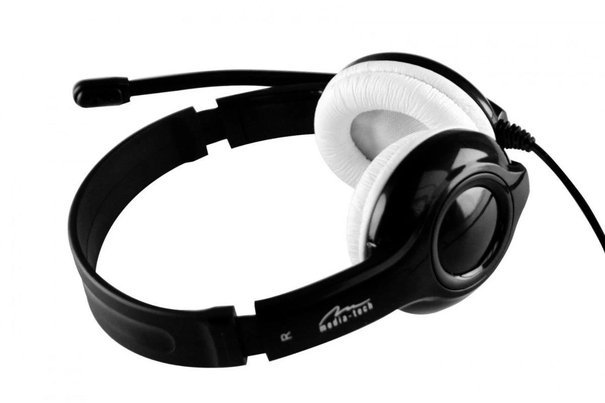Kompiuterinės ausinės Media-Tech EPSILION USB MT3573, su mikrofonu, USB jungtis, juodos