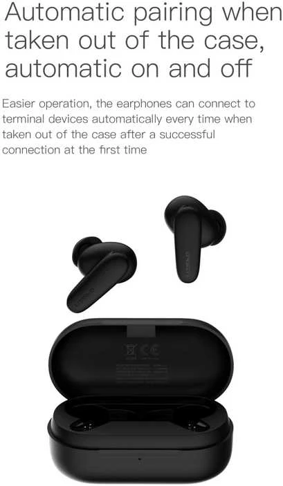 Juodos belaidės „Orsen T3“ Bluetooth ausinės