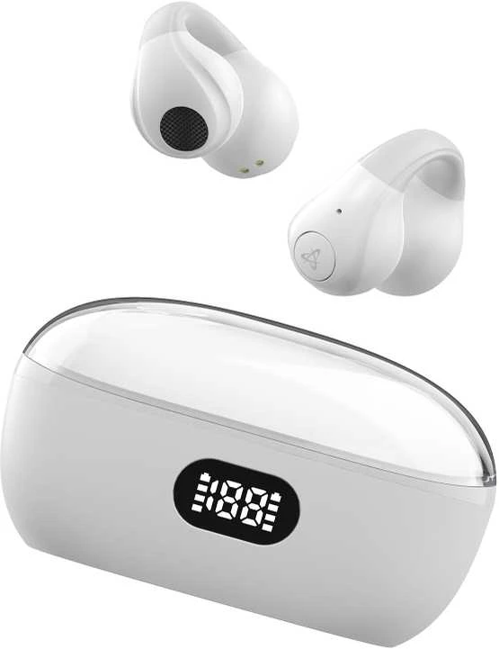 Sbox EB-OWS14 baltos ausinės su LED įkrovimo dėklu