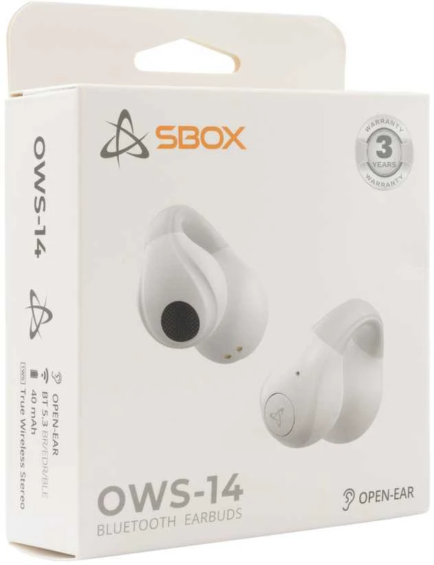 Ausinės Sbox EB-OWS14 Baltas