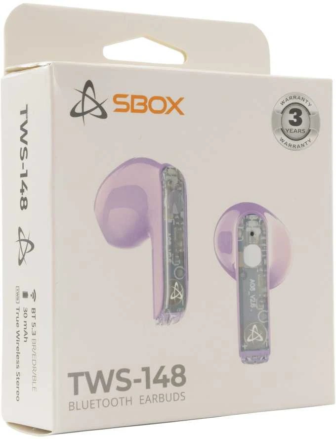 Ausinės Sbox EB-TWS148 Violetinė