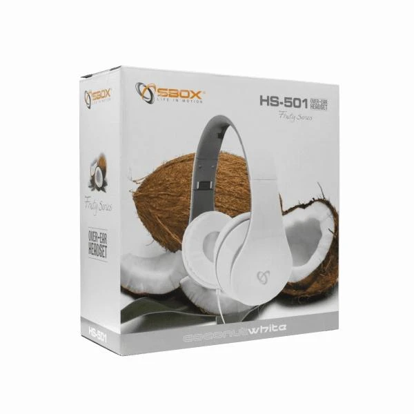 Ausinės Sbox Technology Sbox HS-501 juodos spalvosberry baltos spalvos