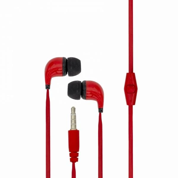 Sbox Technology Raudonos Sbox laidinės stereo ausinės su mikrofonu EP-038