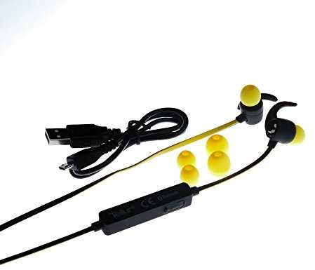 Geltonos Bluetooth sportinės ausinės Tellur Speed Series