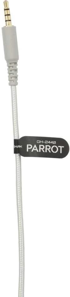 White Shark Baltas Shark Baltas Shark Ausinės Žaidimams PARROT, skirta PC, PS4/PS5, Mac, Baltas