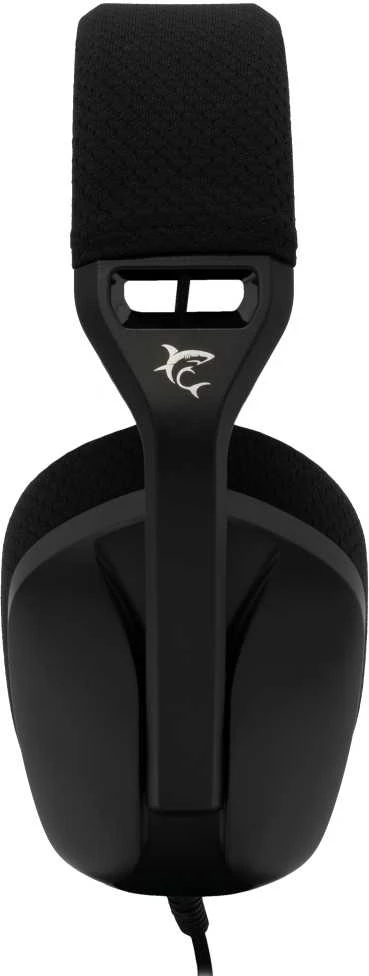 White Shark Baltas Shark Baltas Shark žaidimų ausinės SPARROW, pro PC, PS4/PS5, Mac, juodos spalvos (GH-2443)