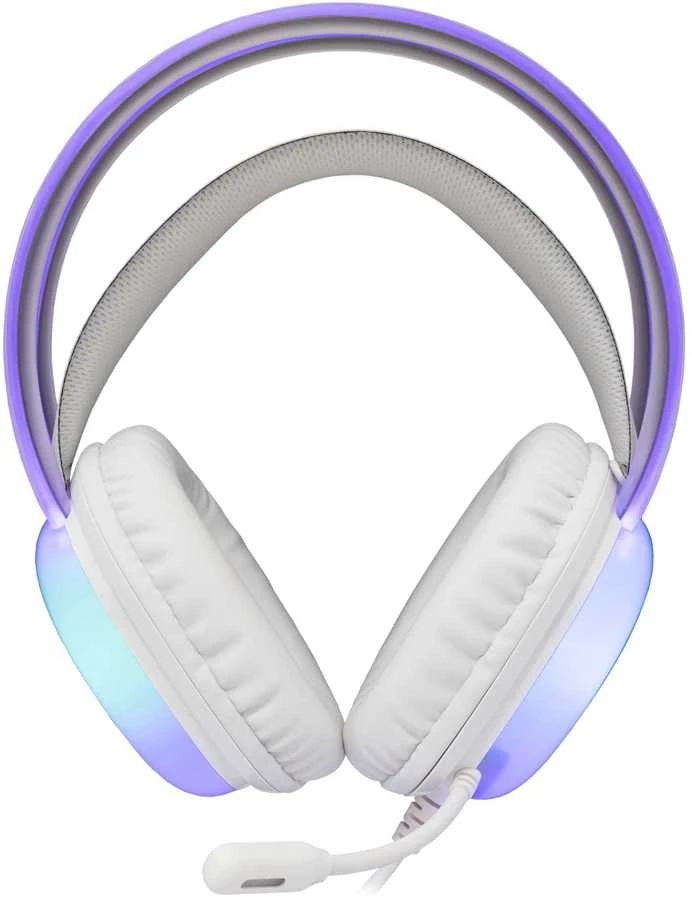 White Shark Baltas Shark Baltas Shark žaidimų ausinės PEACOCK 2, pro PC, PS4/PS5, Mac, baltos spalvos