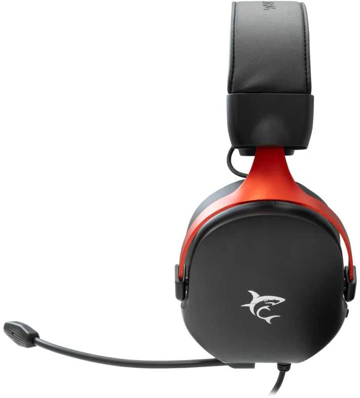 White Shark Baltas Shark Baltas Shark žaidimų ausinės FOX, skirta PC, PS4/PS5, Mac, juodos spalvos (GH-2445)
