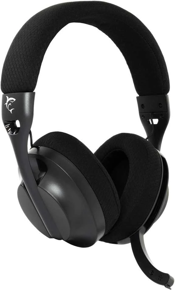 White Shark Baltas Shark Baltas Shark žaidimų belaidės ausinės FALCON, skirta PC, PS4/PS5, Mac, juodos spalvos