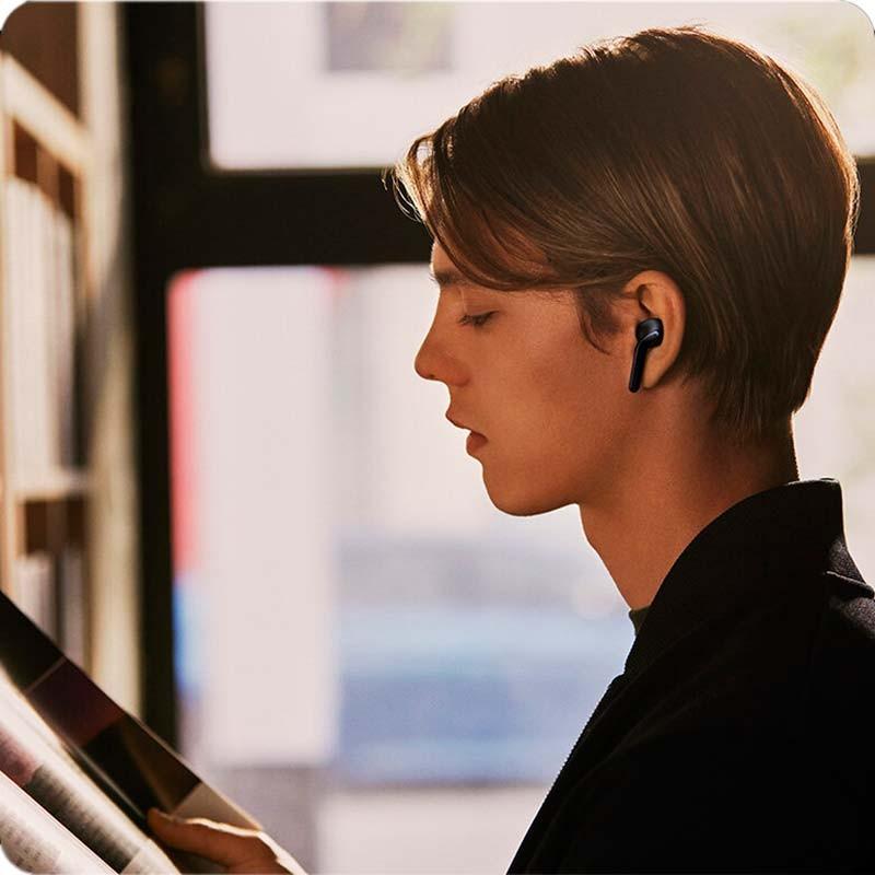HiFi HD Belaidės Ausinės Xiaomi Buds 3 su HRTF garso suderinimu bei aktyviu triukšmo slopinimu, Juodos