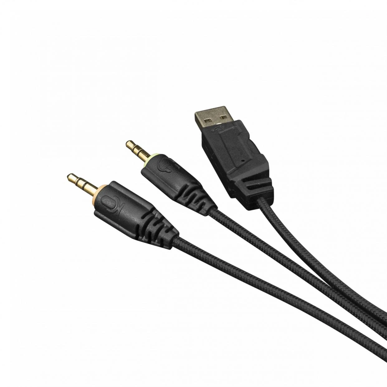 Žaidimų ausinės White Shark Caracal, 2 x 3.5mm + USB (pašvietimui)