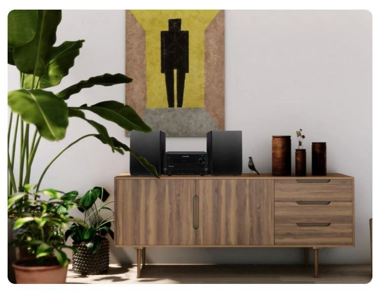 Muzikinis centras Blaupunkt micro stereo system with mėlynos spalvos bluetooth MS14BT