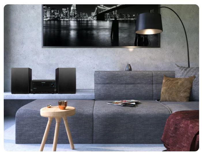 Muzikinis centras Blaupunkt micro stereo system with mėlynos spalvos bluetooth MS14BT