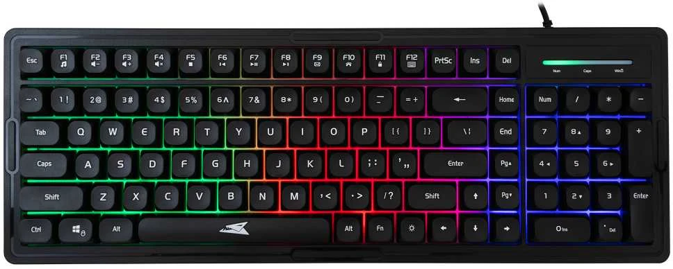 Baracuda Gaming membraninė klaviatūra su pele ORCA Gaming Combo, US išdėstymas, juodos spalvos (BGC-011)