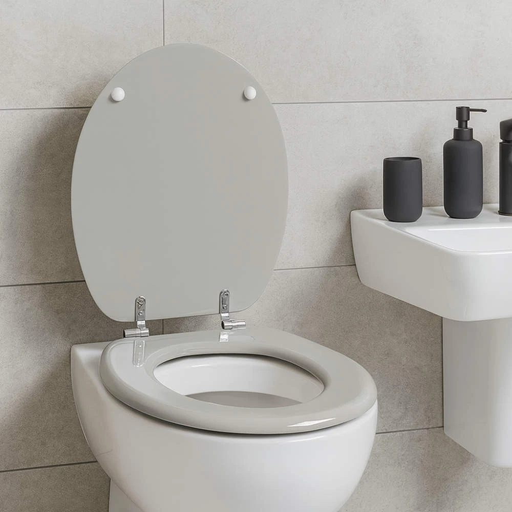 Beldray LA032355PGRY medinė klozeto sėdynė, Baltas