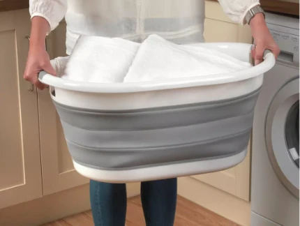 Beldray LA034816FPEU7 Collapsible Laundry Basket 28L Baltas/Pilkas
