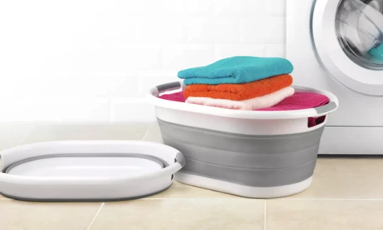 Beldray LA034816FPEU7 Collapsible Laundry Basket 28L Baltas/Pilkas