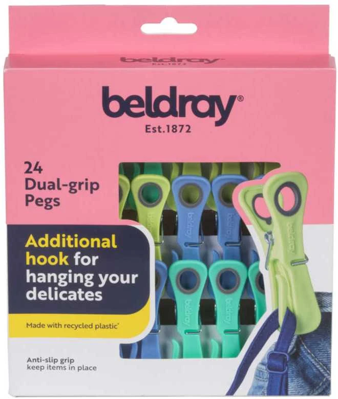Beldray LA035716RPFEU7 24 Dual-Grip Pegs – Žalias/Mėlyna
