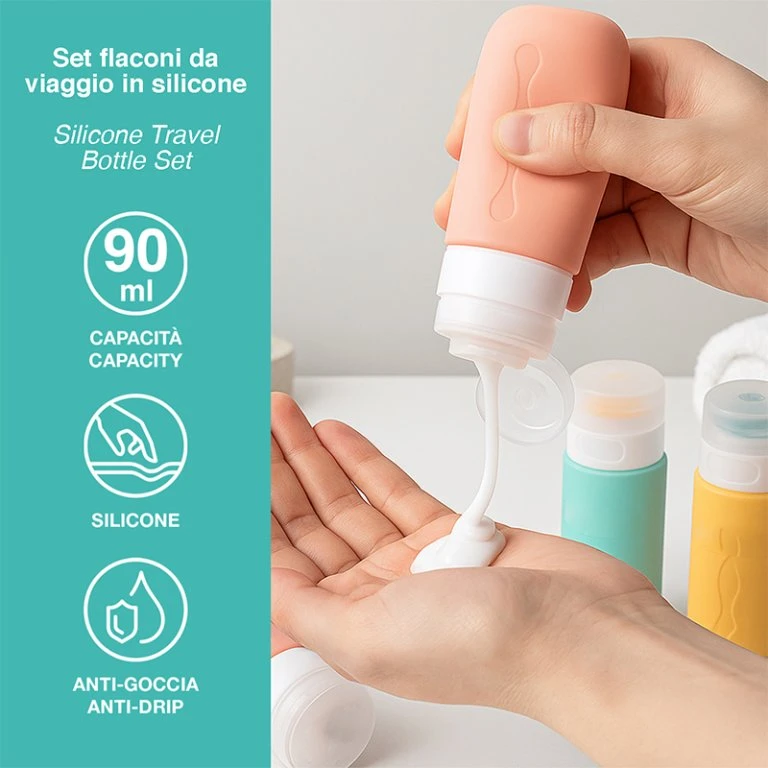 Beper C302AAC010 Silicone Travel Bottle Set