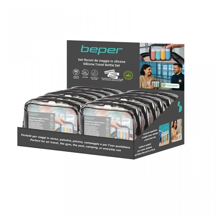 Beper C302AAC010 Silicone Travel Bottle Set