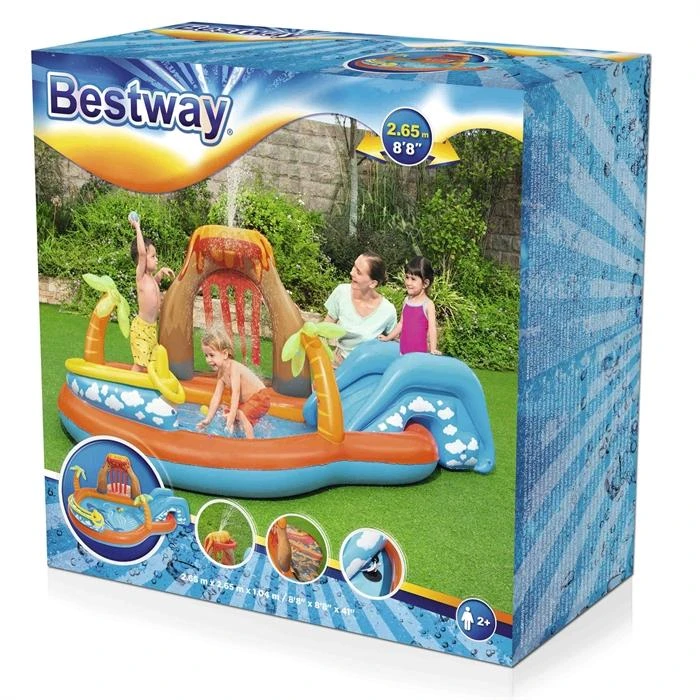 Bestway pripučiama žaidimų aikštelė - baseinas Ugnikalnis 265x265x104 cm (53069)