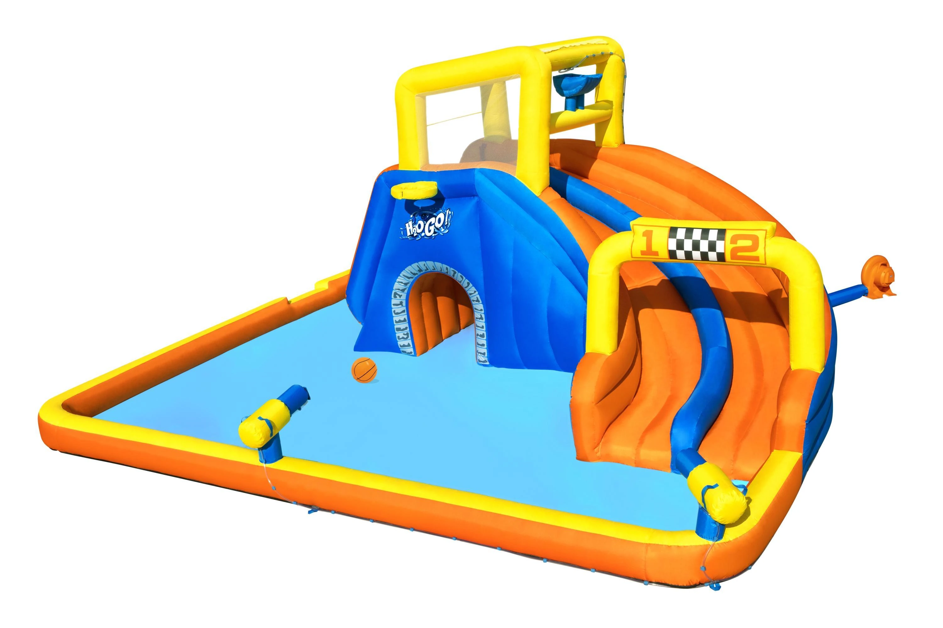 Bestway didžiulė VANDENS ŽAIDIMŲ AIKŠTELĖ 551x502x265cm čiuožykla 53377