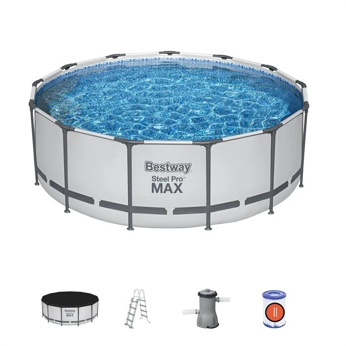 Rėminis baseinas 13 FT 396 x 122 cm plieno Pro Max BESTWAY