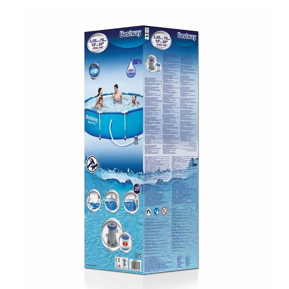 Karkasinis baseinas su siurbliu Bestway Steel Pro  56679 305x76cm