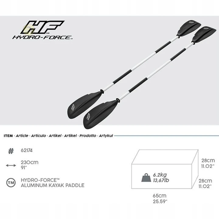 Bestway Sulankstomas aliuminio IRKLAS SUP lentai ir baidarėms 230 cm 62174