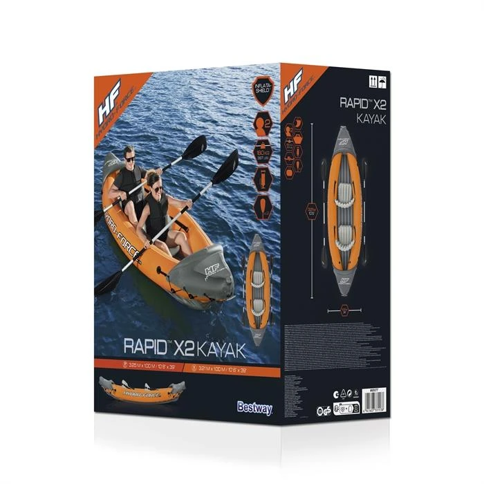 Bestway Hydro-Force Lite-Rapid x2 Pripučiamos baidarės rinkinys