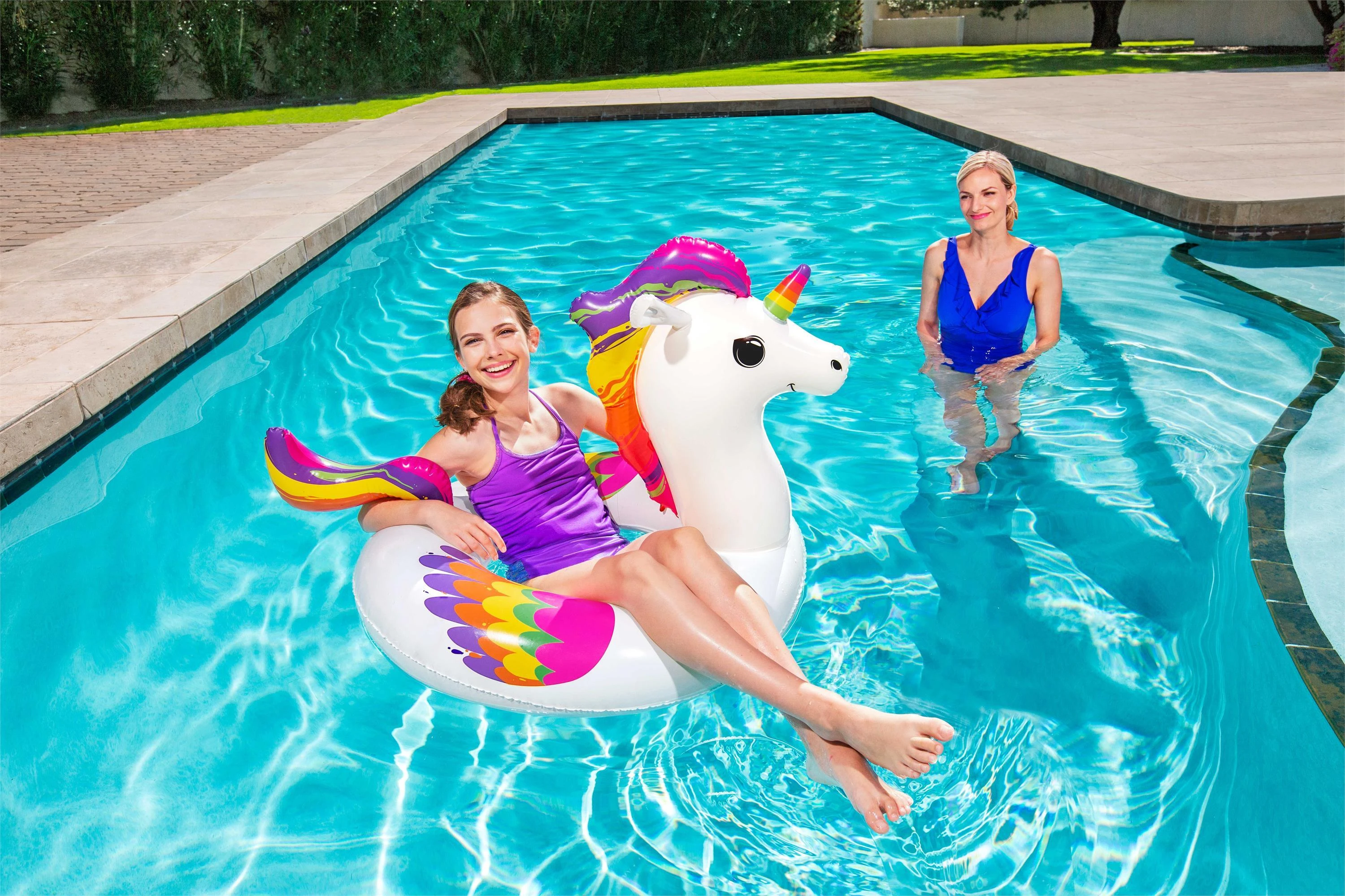 BESTWAY plaukimo ratas Fantasy Unicorn 119cm x 91cm., 36159