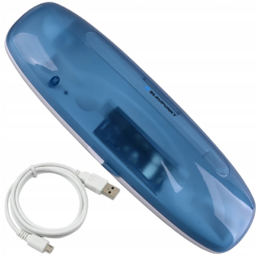 Mėlynas Blaupunkt dantų šepetėlio dėklas su USB laidu