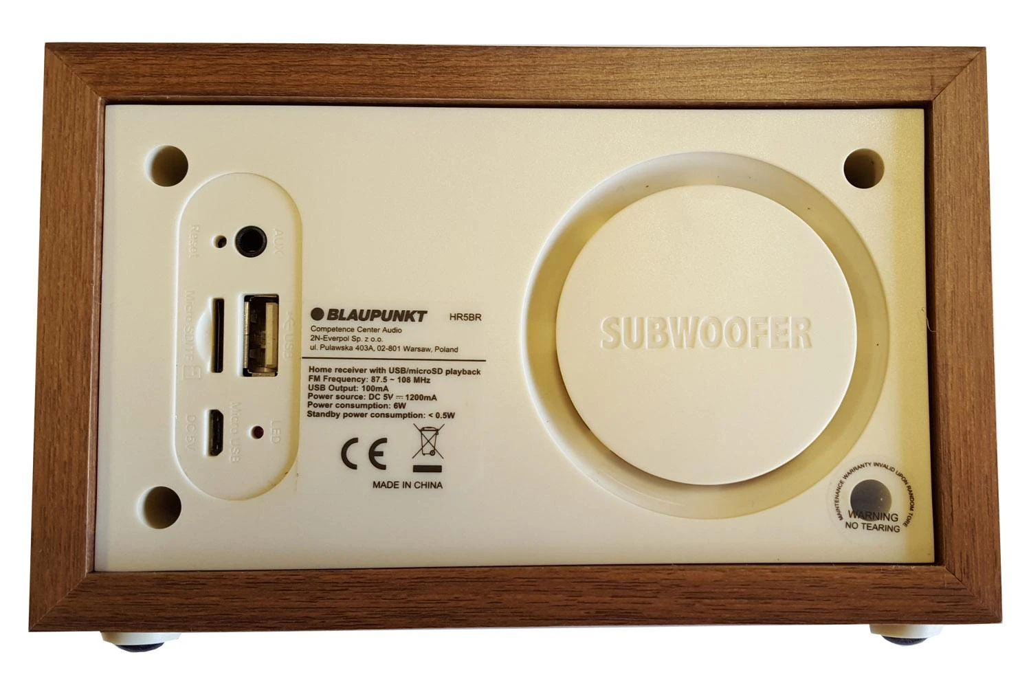 Blaupunkt Laikrodis retro HR5BR FM USB Alarm