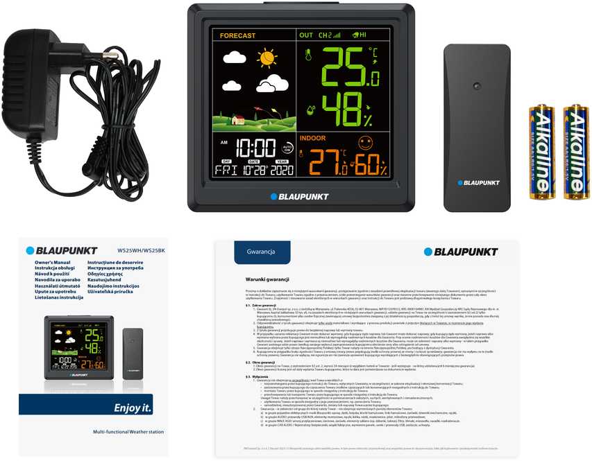 Blaupunkt meteorologinė stotis WS25BK juodas