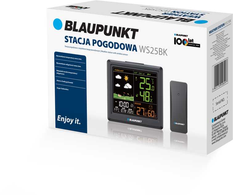 Blaupunkt meteorologinė stotis WS25BK juodas