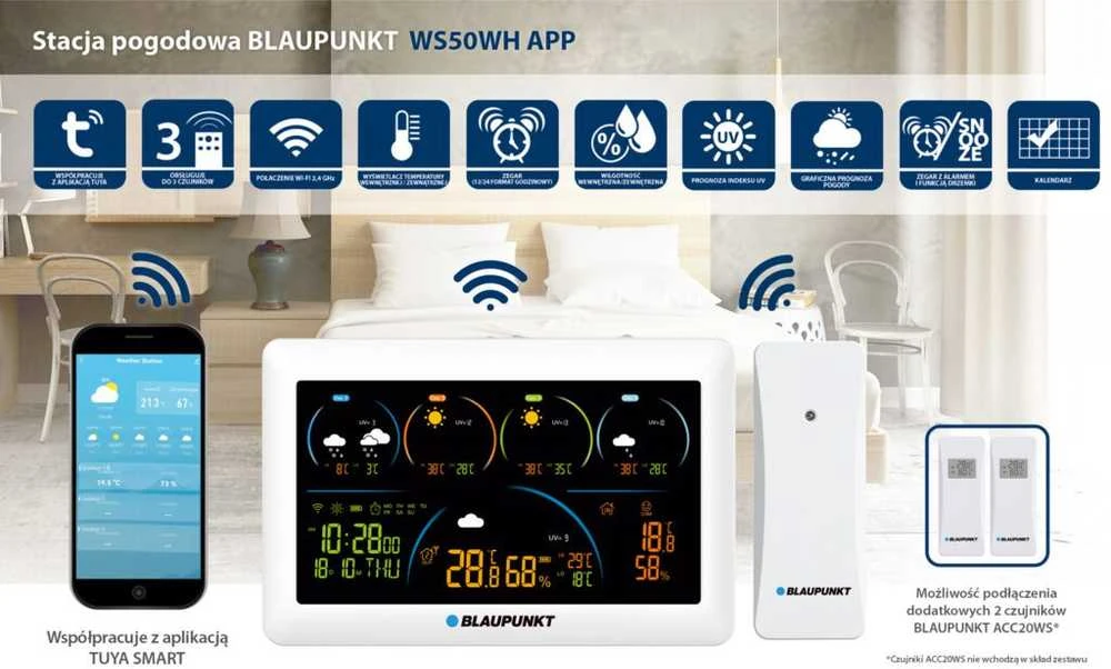 Blaupunkt Orų stotis WS50WH APP, baltos spalvos