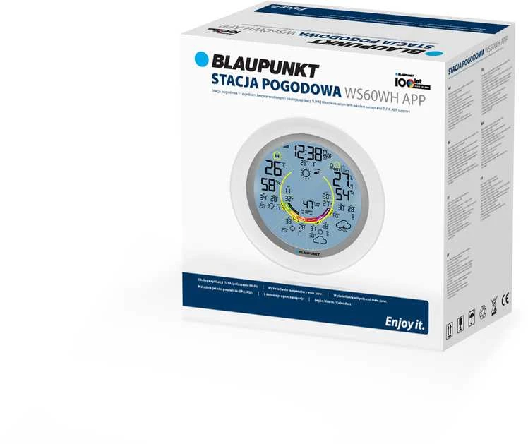BLAUPUNKT WS60WH APP WEATHER STATION, Baltas