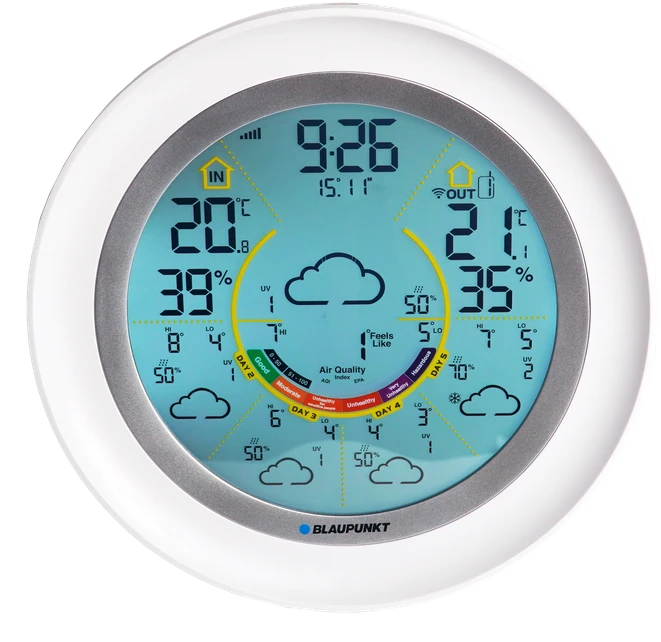 BLAUPUNKT WS60WH APP WEATHER STATION, Baltas