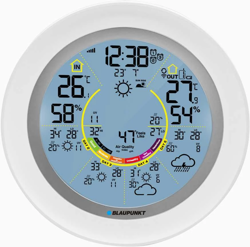 BLAUPUNKT WS60WH APP WEATHER STATION, Baltas
