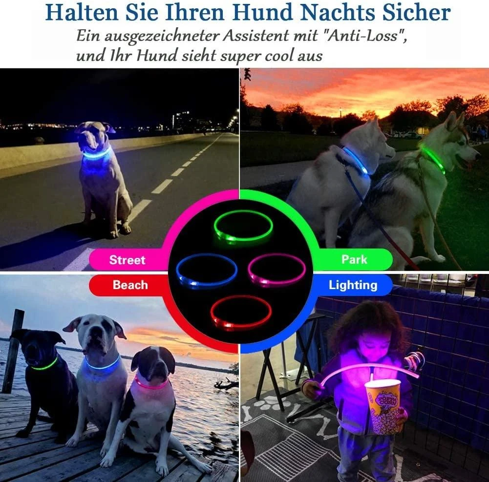 KABB LED Collar for Dogs and Cats Mėlyna