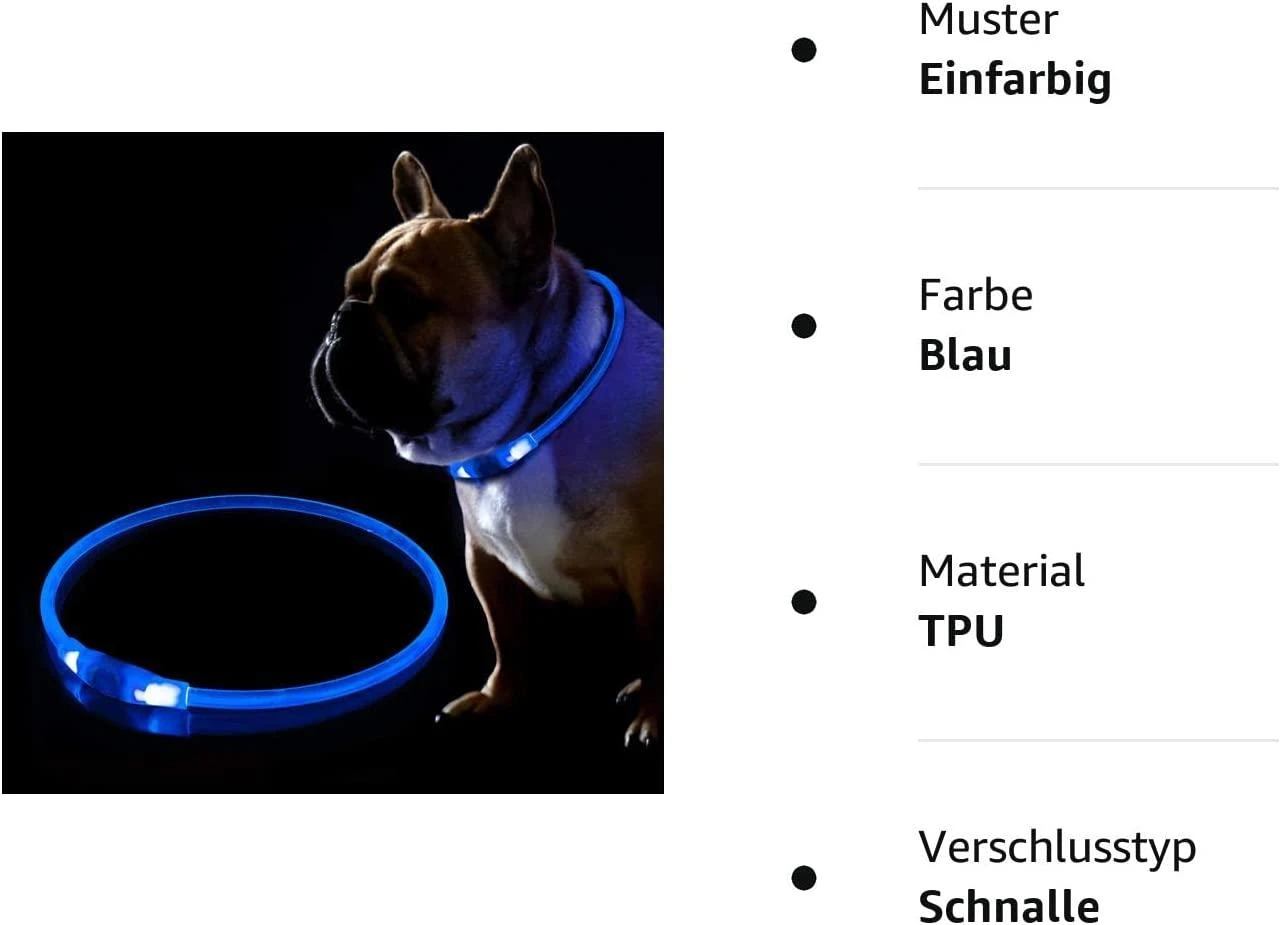 KABB LED Collar for Dogs and Cats Mėlyna