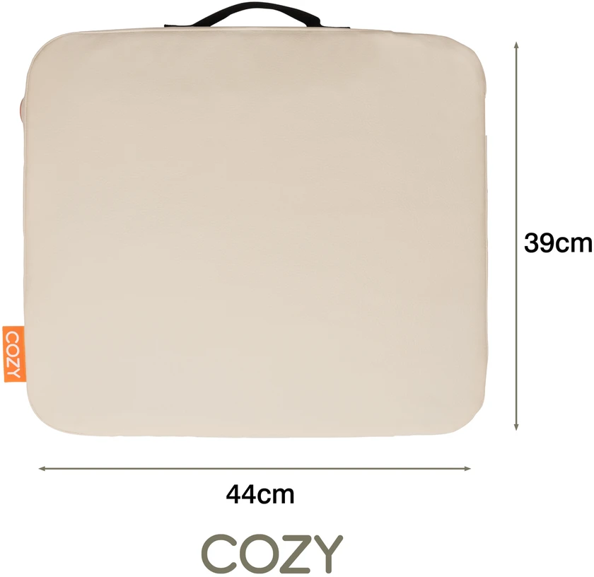 Bodi-Tek BT-CSOH-XX-EU/1.2 COZY belaidis šildomas sėdynės pagalvėlė 39 x 44 cm, rusvai geltonas
