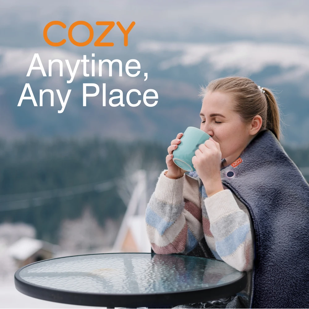 Bodi-Tek THHT-GR-EU/1,0 COZY šildomas užtiesalas, Pilkas