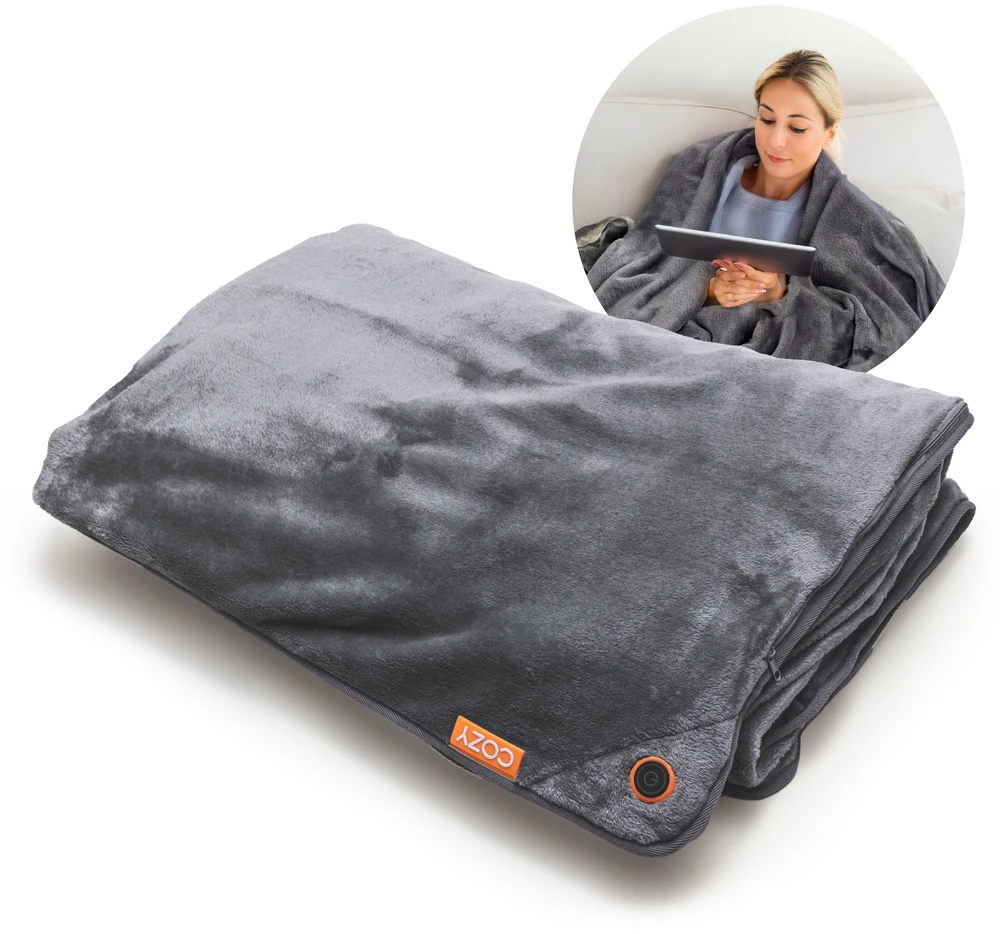 Bodi-Tek BT-BLHT-EU/1.0 COZY jaukus šildomas užtiesalas 130 x 160 cm, pilkas