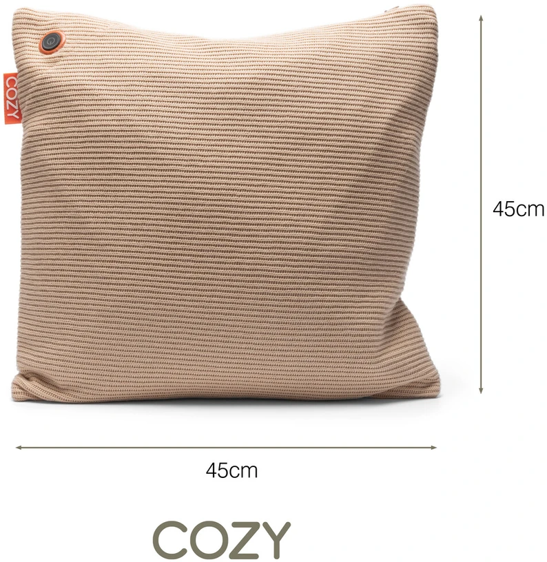 Bodi-Tek BT-CSHT2-K-BG-PB10 COZY Una Cushion megztas įkroviklis ir išorinė baterija 10000 mAh, rausvai geltona