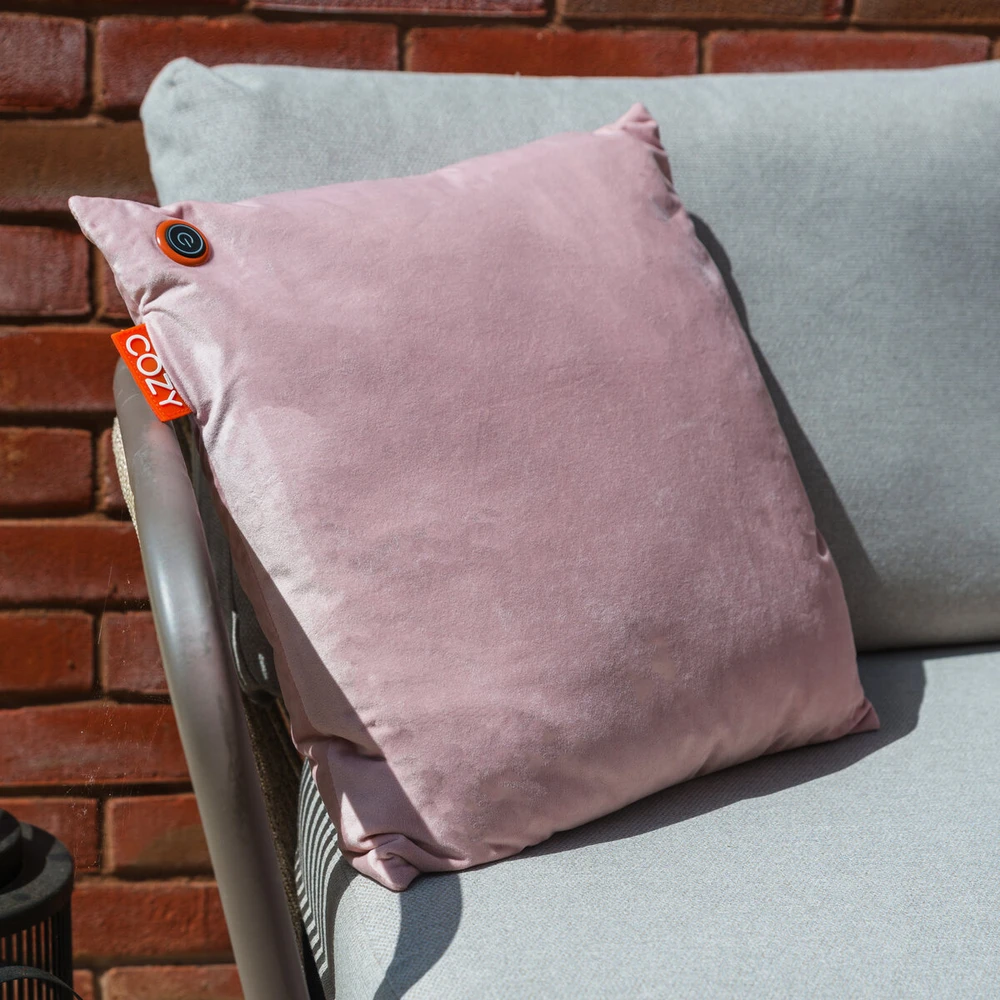 Bodi-Tek BT-CSHT2-V-LP-PB10 COZY Una šildoma komforto pagalvėlė 45 x 45 cm, šviesiai rausva aksominė