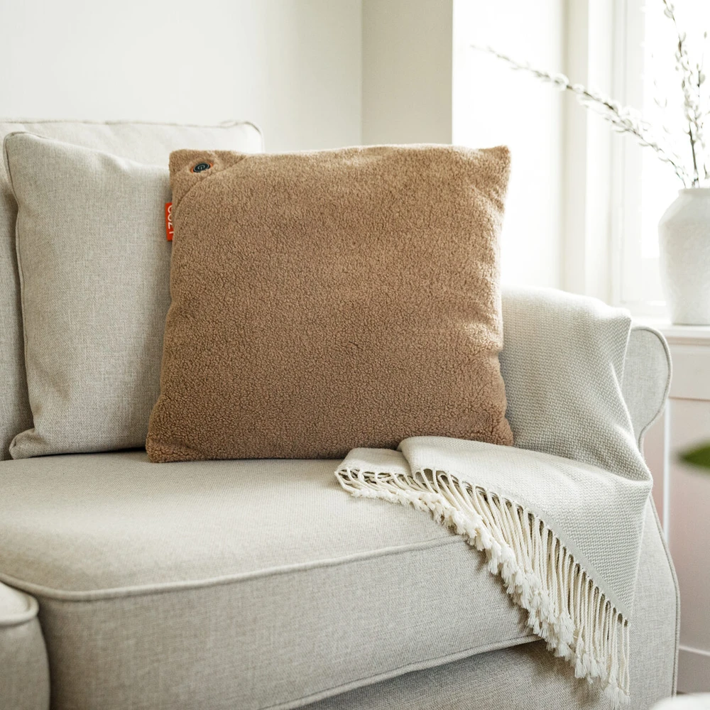 Bodi-Tek BT-CSHT2-W-LC-PB10 COZY Una šildoma komforto pagalvėlė 45 x 45 cm, šviesiai šokoladinė