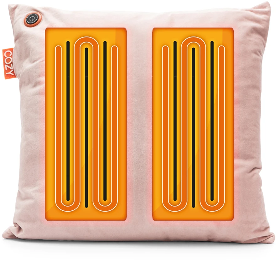 Bodi-Tek BT-CSHT2-V-LP-PB10 COZY Una šildoma komforto pagalvėlė 45 x 45 cm, šviesiai rausva aksominė