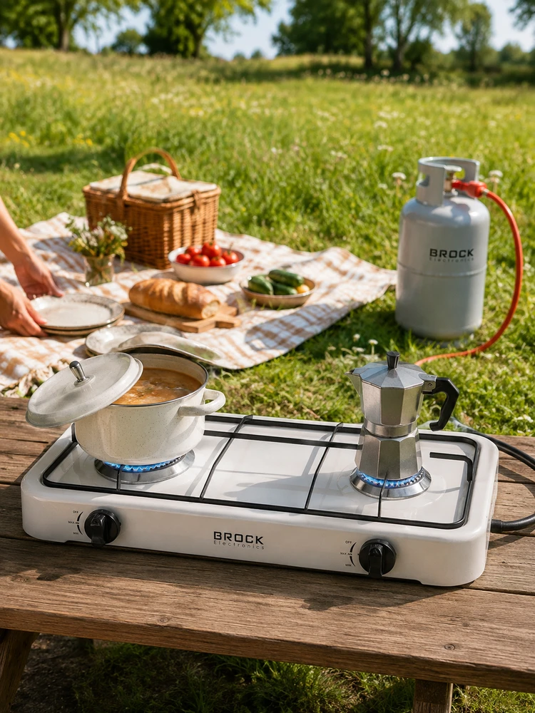 Mini viryklė Brock GS 002 W, balta